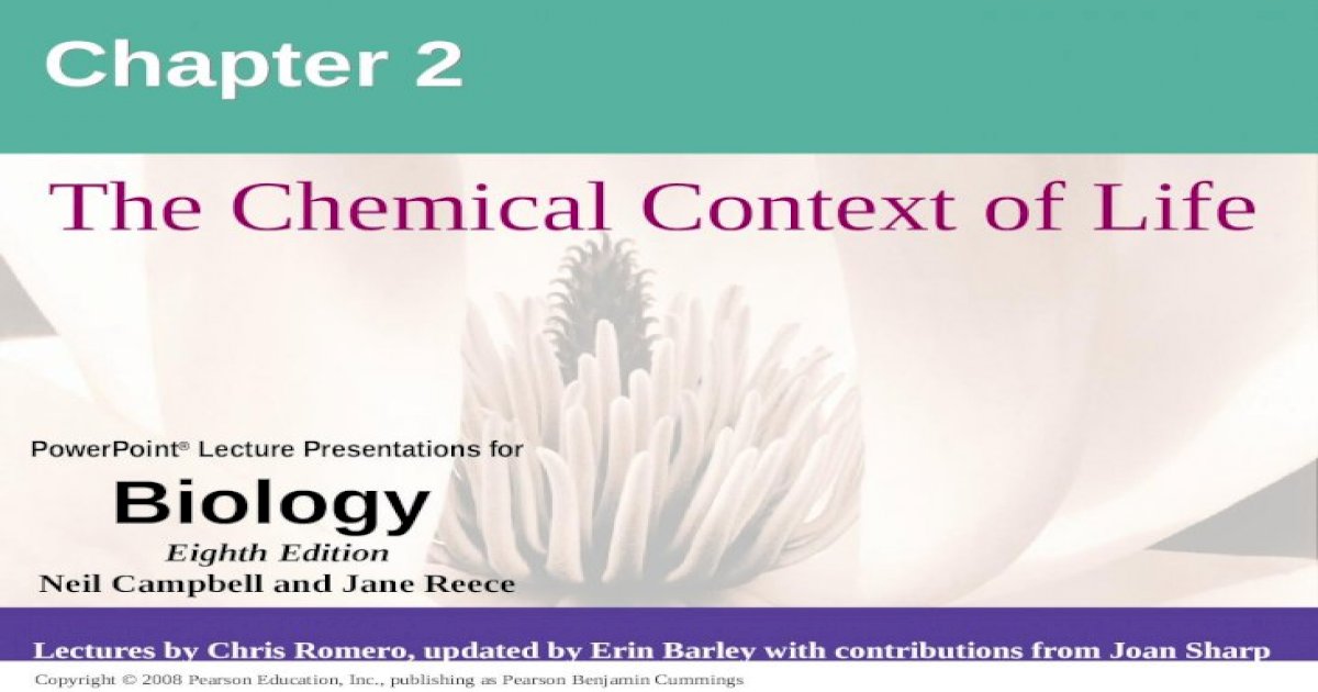 Ap Biology Chapter 2 Presentation Ppt Powerpoint