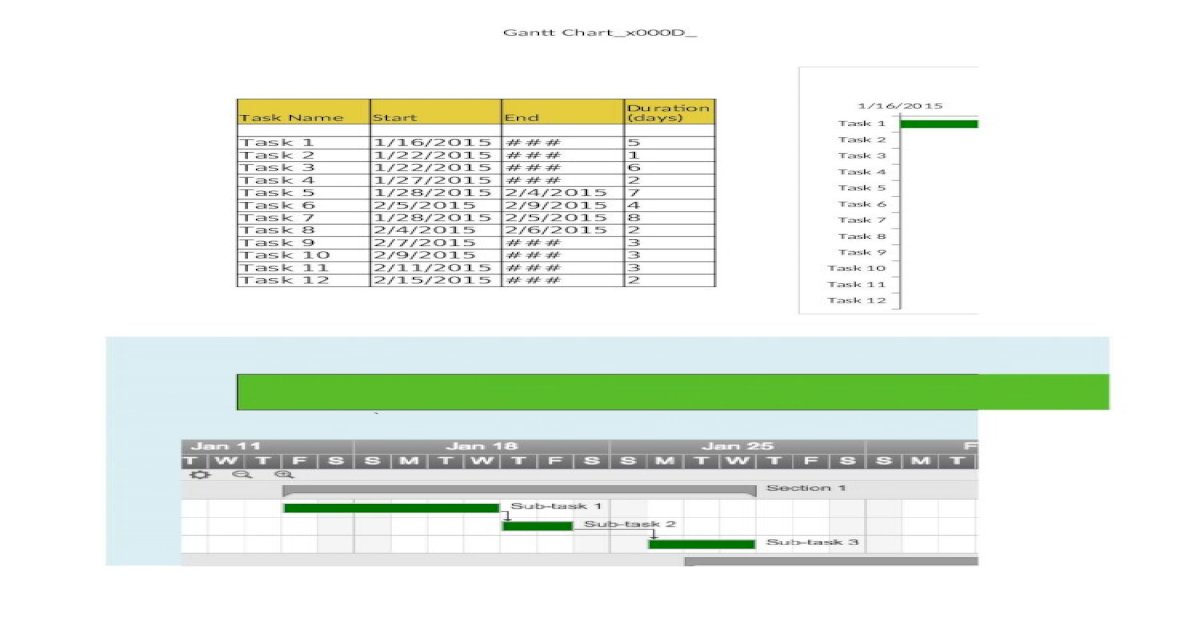 Gantt Chart - Timeline - [XLSX Document]