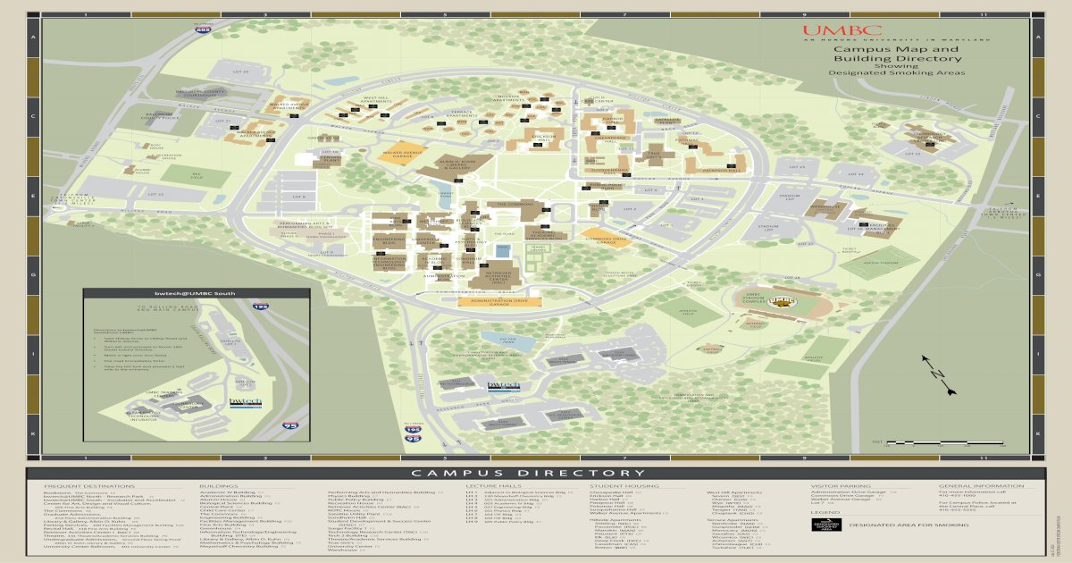UMBC MAIN CAMPUS MAP Base Plan for Will - About … hall baltimore county ...