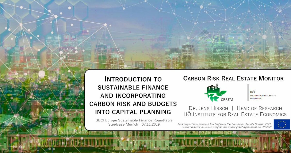 INTRODUCTION TO CARBON RISK REAL ESTATE MONITOR ... &middot; PDF file  Pathway CARBON RISK ASSESSMENT & MANAGEMENT BASED ON QUANTITATIVE  PERFORMANCE DATA AND TARGET SETTING DECARBONISATION - [PDF Document]