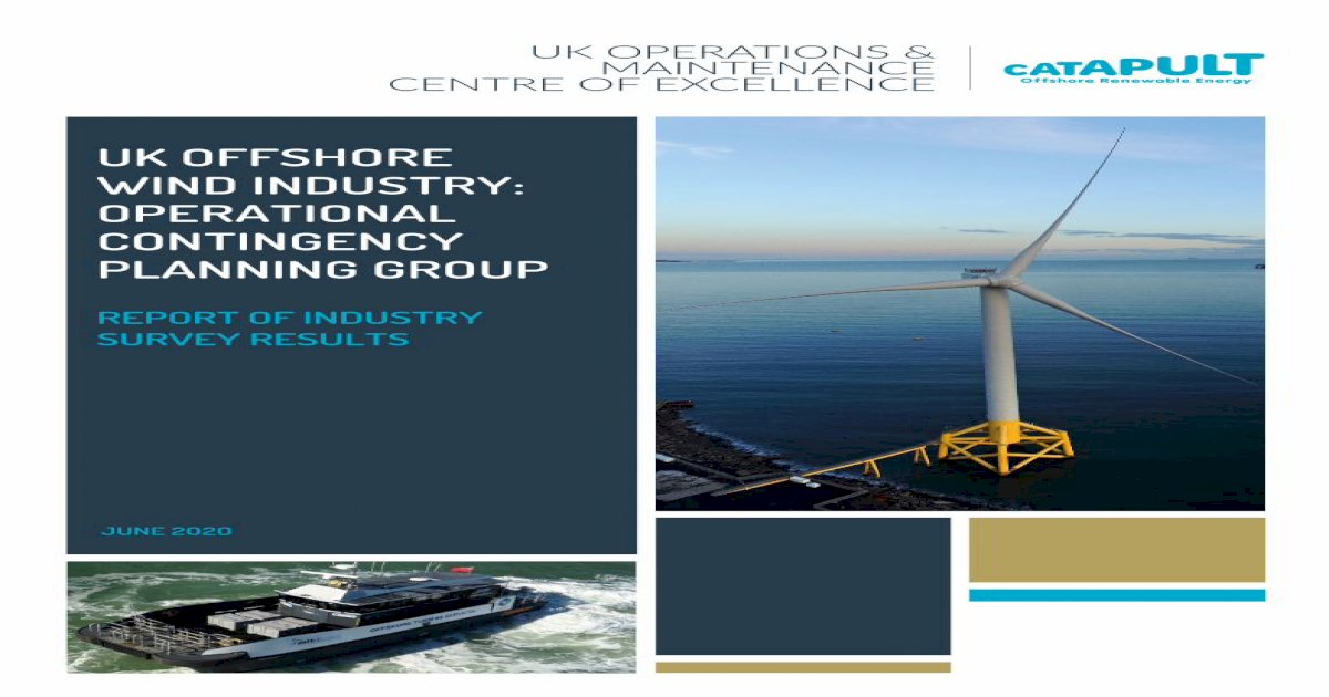 UK OFFSHORE WIND INDUSTRY: OPERATIONAL ......5 SURVEY OBJECTIVES ...