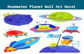 Roommates planet wall art decal