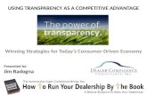 Using Transparency as a Competitive Advantage - Winning Strategies for Today’s Consumer-Driven Economy