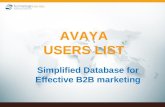 Increase Your Sales Through Avaya Users List