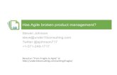 Has agile broken product management?