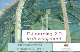 E-Learning 2.0 In Development