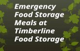 Emergency food storage meals at timberline food storage