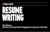 Resume Writing for General Assembly students and alumni