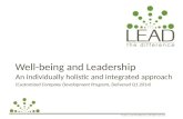 Well-being & Leadership, Lead The Difference in Well-being