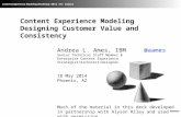 Content Experience Modeling: Designing Customer Value and Consistency