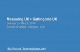 Session 5  - Measuring UX + Getting Into UX