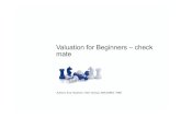 Valuation For Beginners - Check Mate! Part 1