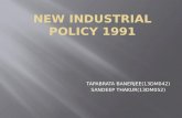 New industrial policy 1991 with Recent Developments