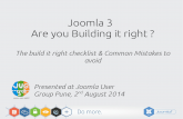 Building it right with Joomla 3 !