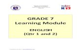 Grade 7 Learning Module in English (Quarter 1 to 2)