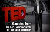 Quotes from Sir Ken Robinson’s 2013 TED talk