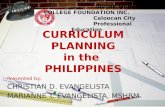 CURRICULUM PLANNING IN THE PHILIPPINES