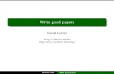 Write good papers