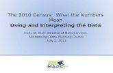 What Do The Numbers Mean - 2010 U.S.Census
