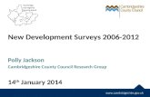 New Development Surveys for the Cambridge housing sub-region, 2006-2012