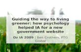 Guiding the way to living greener - how psychology helped IA for a new government website