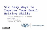 E-WRITE - Six Easy Ways to Improve Your Email Writing Skills