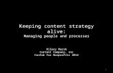 Keeping content strategy alive: Managing people & processes