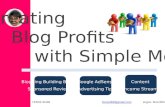 CREATING BLOG PROFITS WITH SIMPLE METHODS
