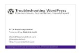 2014 WordCamp Miami - Troubleshooting Common WordPress Issues