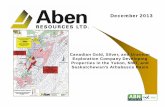 Aben Resources Ltd. December 2013 PowerPoint