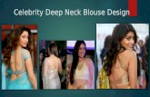 Deep neck sarees blouse