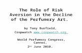 Tony Burfield at World Perfumery Congress Cannes June 2010