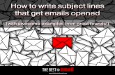 How to write subject lines that get emails opened (with awesome examples from great brands!)