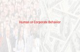 Corporate Behavior vs. Human Behavior