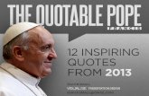 The Quotable Pope - 12 Inspiring Quotes from 2013