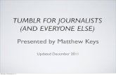 Tutorial: Tumblr for Journalists