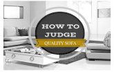 How to Judge a Quality Sofa