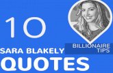 10 Billion-Dollar-Tips For Entrepreneurs In 10 Motivational Quotes by Sara Blakely - the SPANX Billionaire