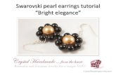 Clever Blossom Earrings with Gold and Black Glass Pearls