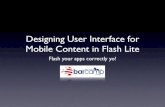 Designing User Interface for Mobile Content in Flash lite