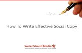 How To Write Good, Effective Social Media Copy