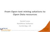 From Open text mining solutions to Open Data resources