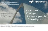 Reactive design: languages, and paradigms