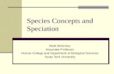 Species Concepts And Speciation
