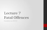Lecture 7 fatal offences