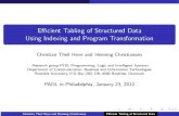 Efficient Tabling of Structured Data Using Indexing and Program Transformation
