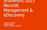 SharePoint 2013 Records Management and eDiscovery