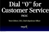 Dail "0" for Customer Service PACAC 2012