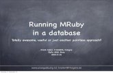 Using MRuby in a database