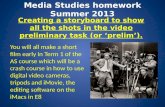 Media studies homework summer 2013